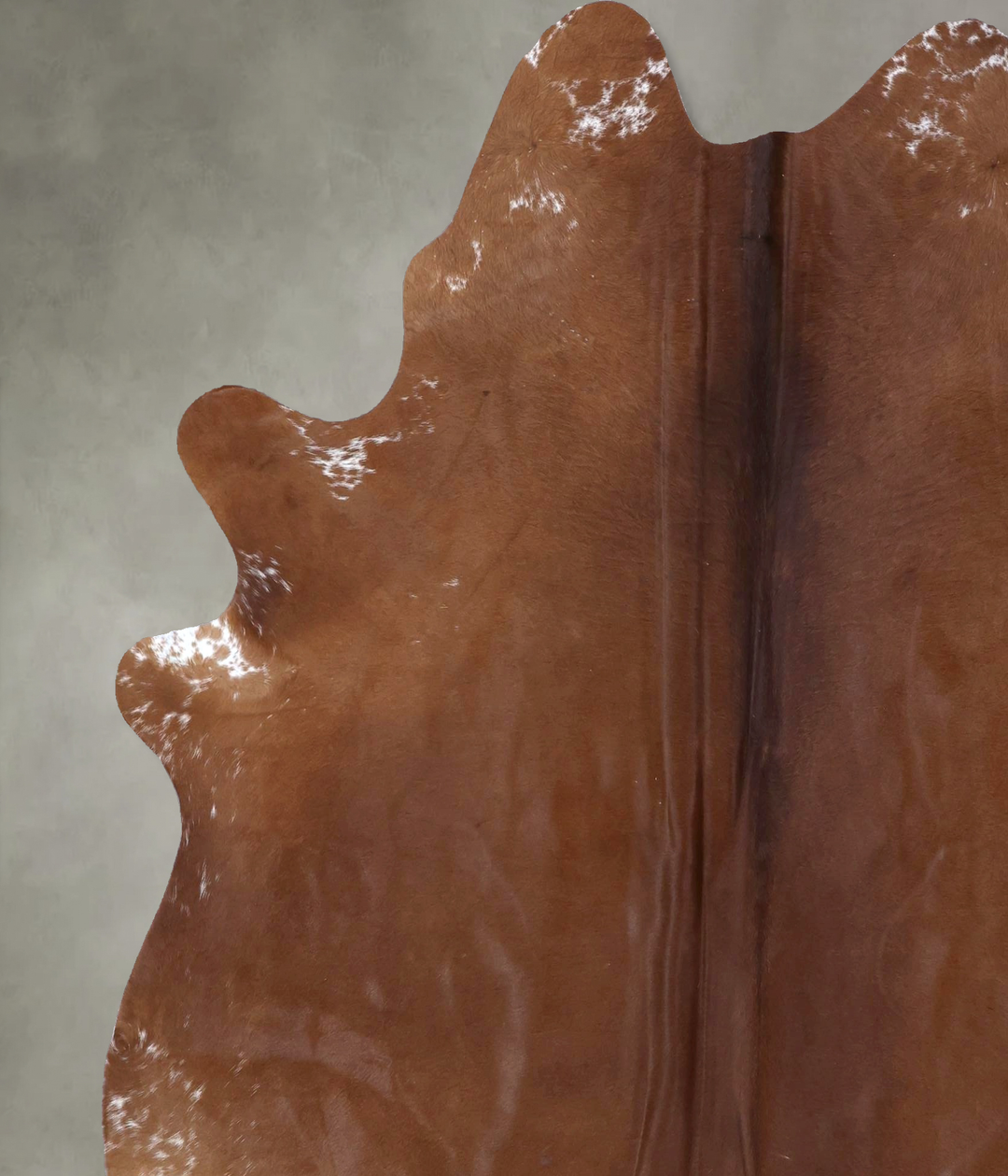 Solid Brown X-Large Brazilian Cowhide Rug 7'5"H x 6'6"W #B19796 by Hud