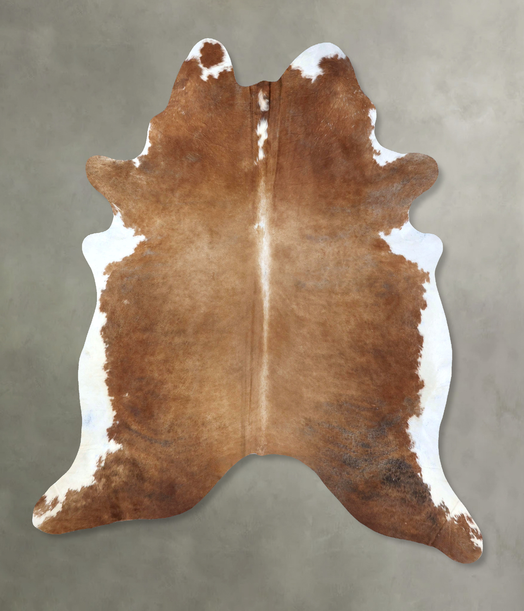 Brown and White Regular XX-Large Brazilian Cowhide Rug 8'1"H x 6'7"W #