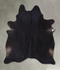 Solid Black XX-Large Brazilian Cowhide Rug 8'0