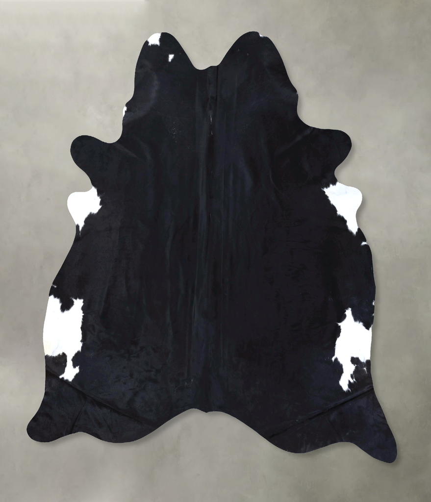 Black and White XX-Large Brazilian Cowhide Rug 8'5"H x 7'0"W #B19817 by Hudson Hides