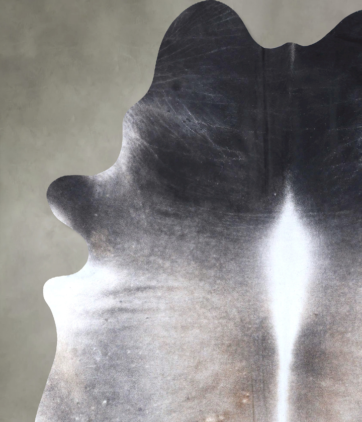 Medium Grey XX-Large Brazilian Cowhide Rug 8'6"H x 6'7"W #B19823 by Hudson Hides