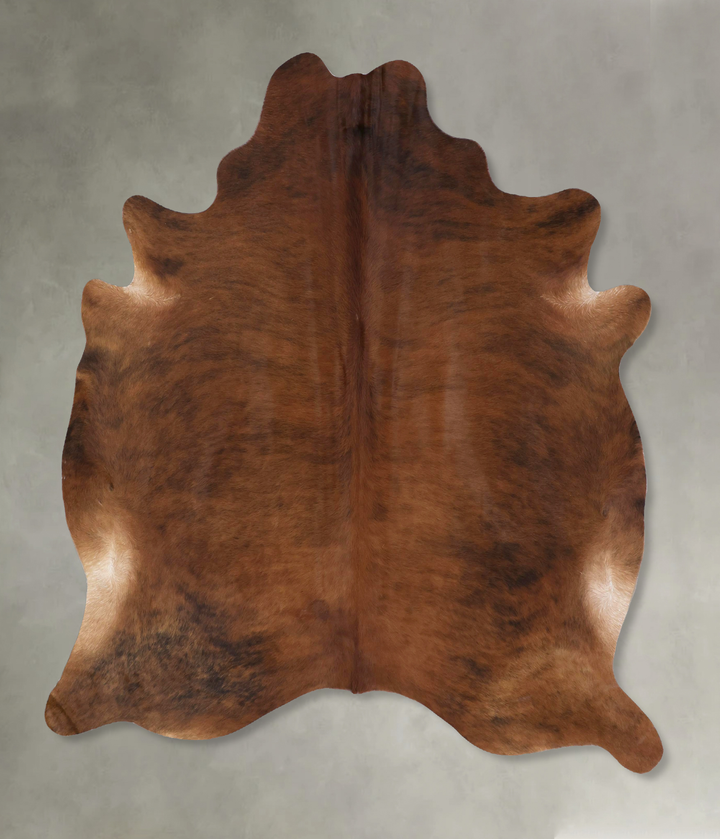 Medium Brindle X-Large Brazilian Cowhide Rug 7'1"H x 6'3"W #B19829 by Hudson Hides