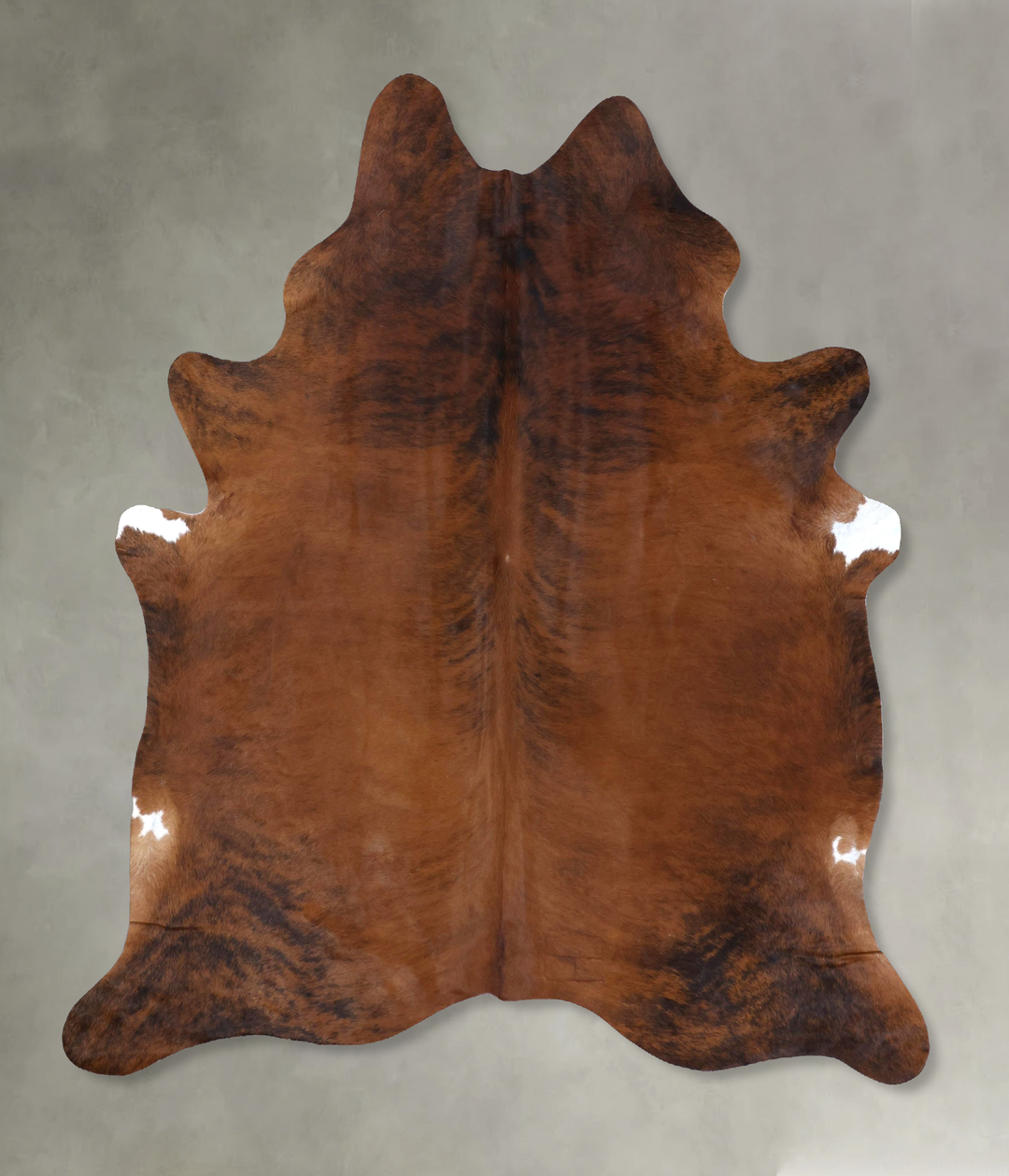 Medium Brindle X-Large Brazilian Cowhide Rug 7'6"H x 6'3"W #B19830 by 