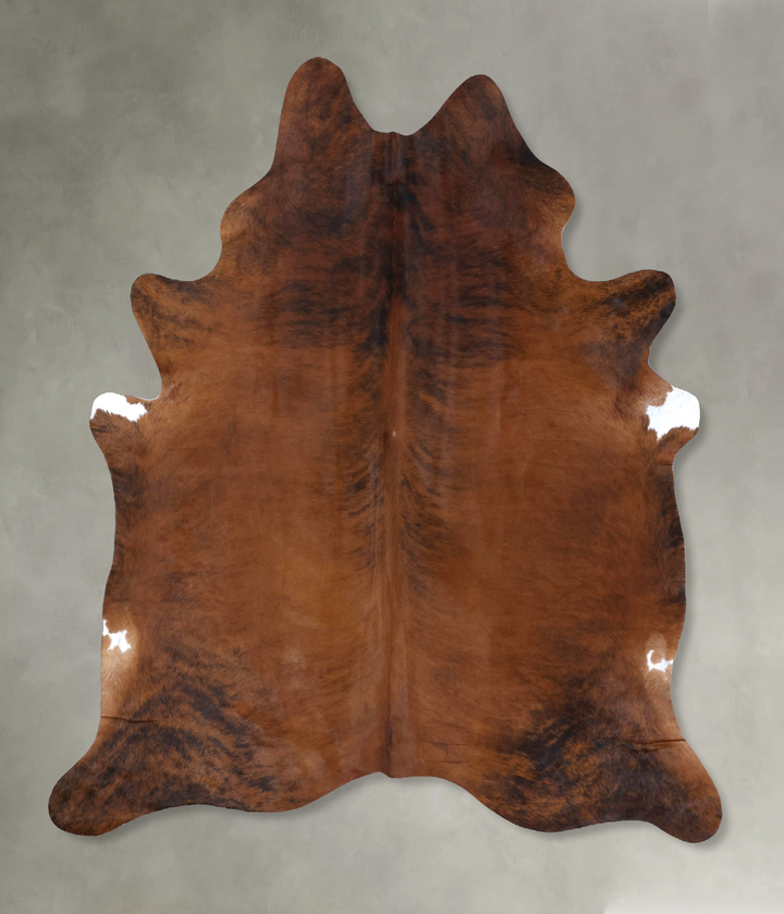 Medium Brindle X-Large Brazilian Cowhide Rug 7'6"H x 6'3"W #B19830 by Hudson Hides