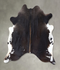 Chocolate and White X-Large Brazilian Cowhide Rug 7'5
