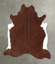 Brown and White Regular XX-Large Brazilian Cowhide Rug 7'8"H x 7'2"W #B19837 by Hudson Hides