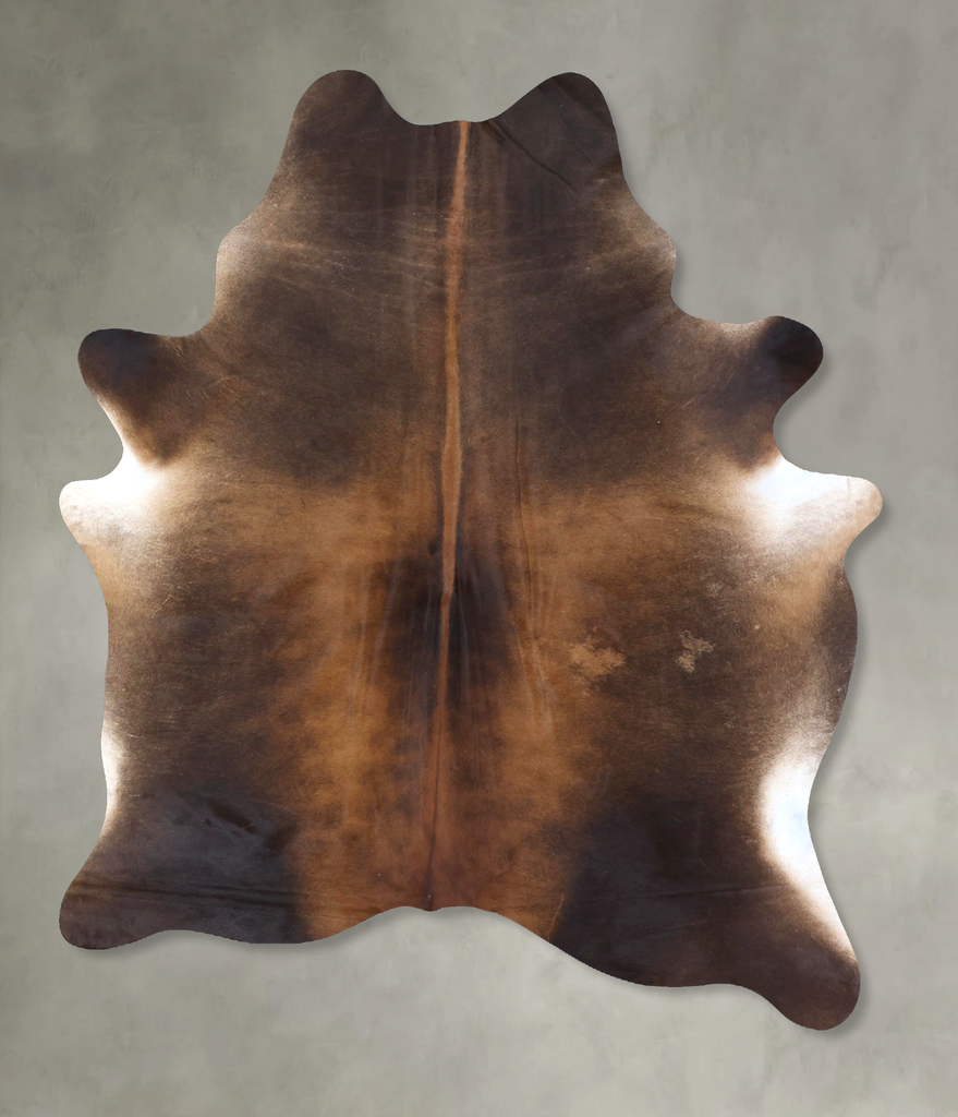 Chocolate X-Large Brazilian Cowhide Rug 7'9"H x 5'10"W #B19840 by Hudson Hides