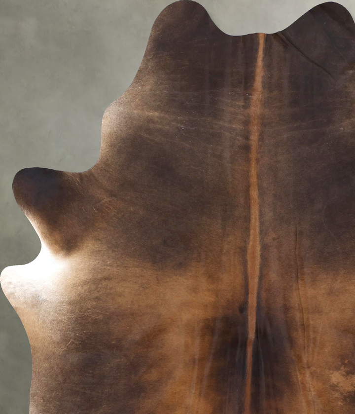 Chocolate X-Large Brazilian Cowhide Rug 7'9"H x 5'10"W #B19840 by Hudson Hides