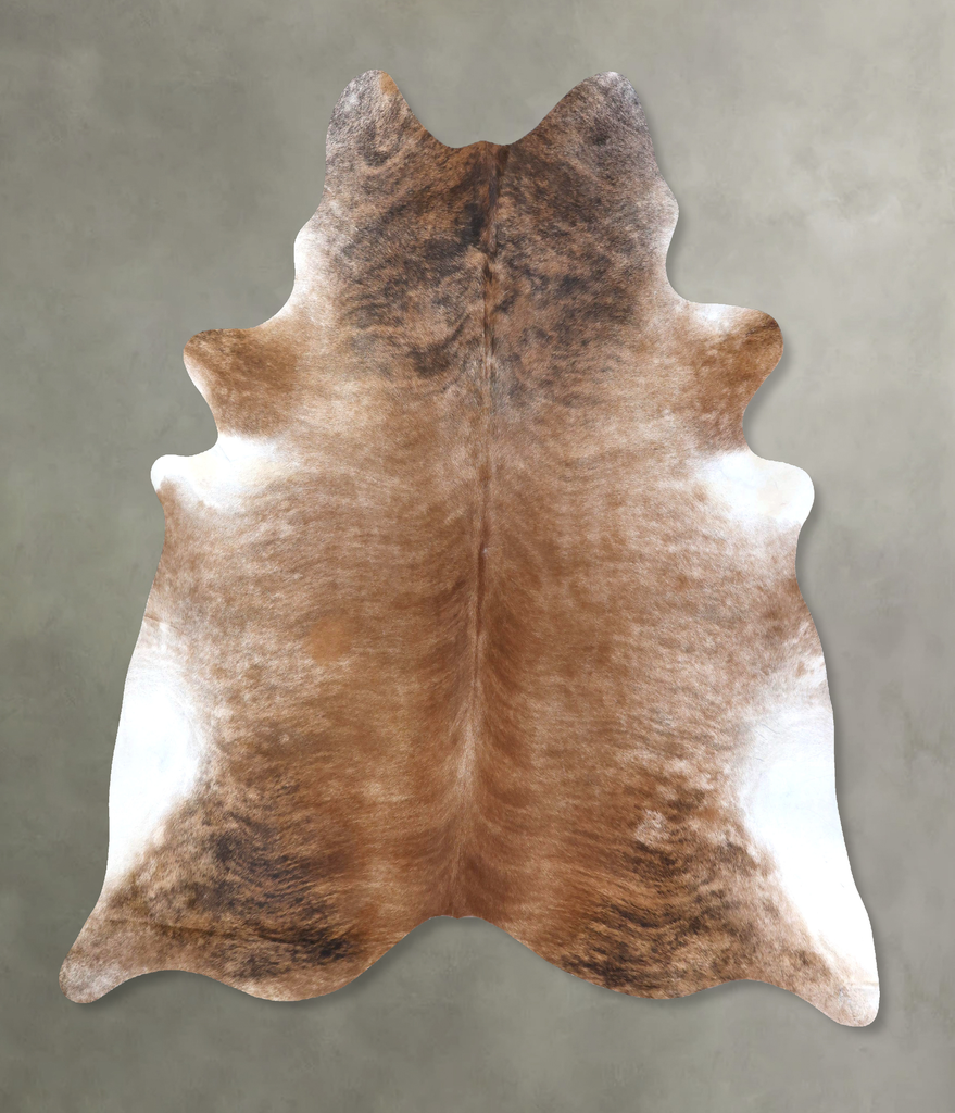 Light Brindle XX-Large Brazilian Cowhide Rug 8'2"H x 7'5"W #B19841 by Hudson Hides