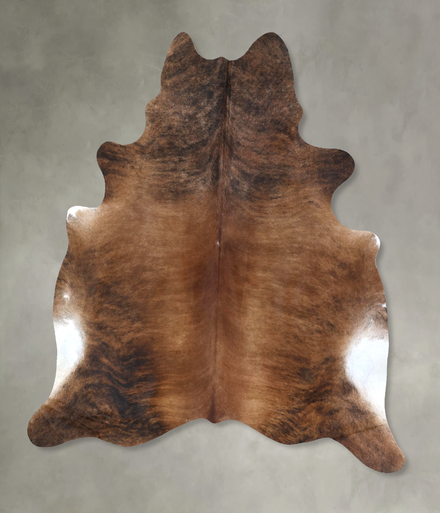 Medium Brindle XX-Large Brazilian Cowhide Rug 7'9"H x 6'10"W #B19844 by Hudson Hides