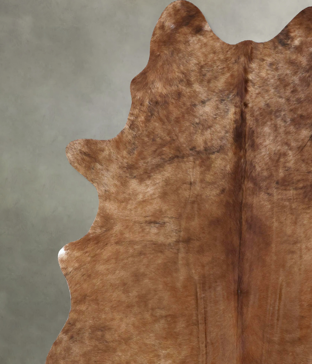 Medium Brindle XX-Large Brazilian Cowhide Rug 7'9"H x 6'7"W #B19849 by