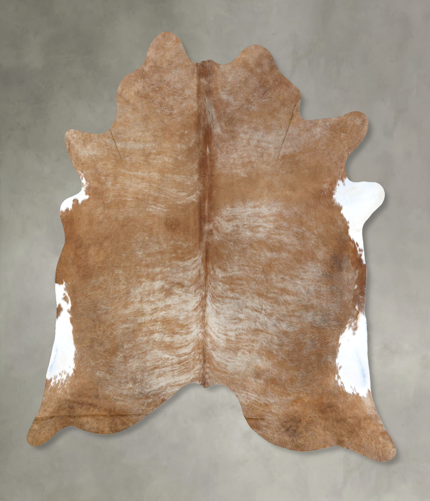 Light Caramel XX-Large Brazilian Cowhide Rug 8'2"H x 7'1"W #B19853 by Hudson Hides