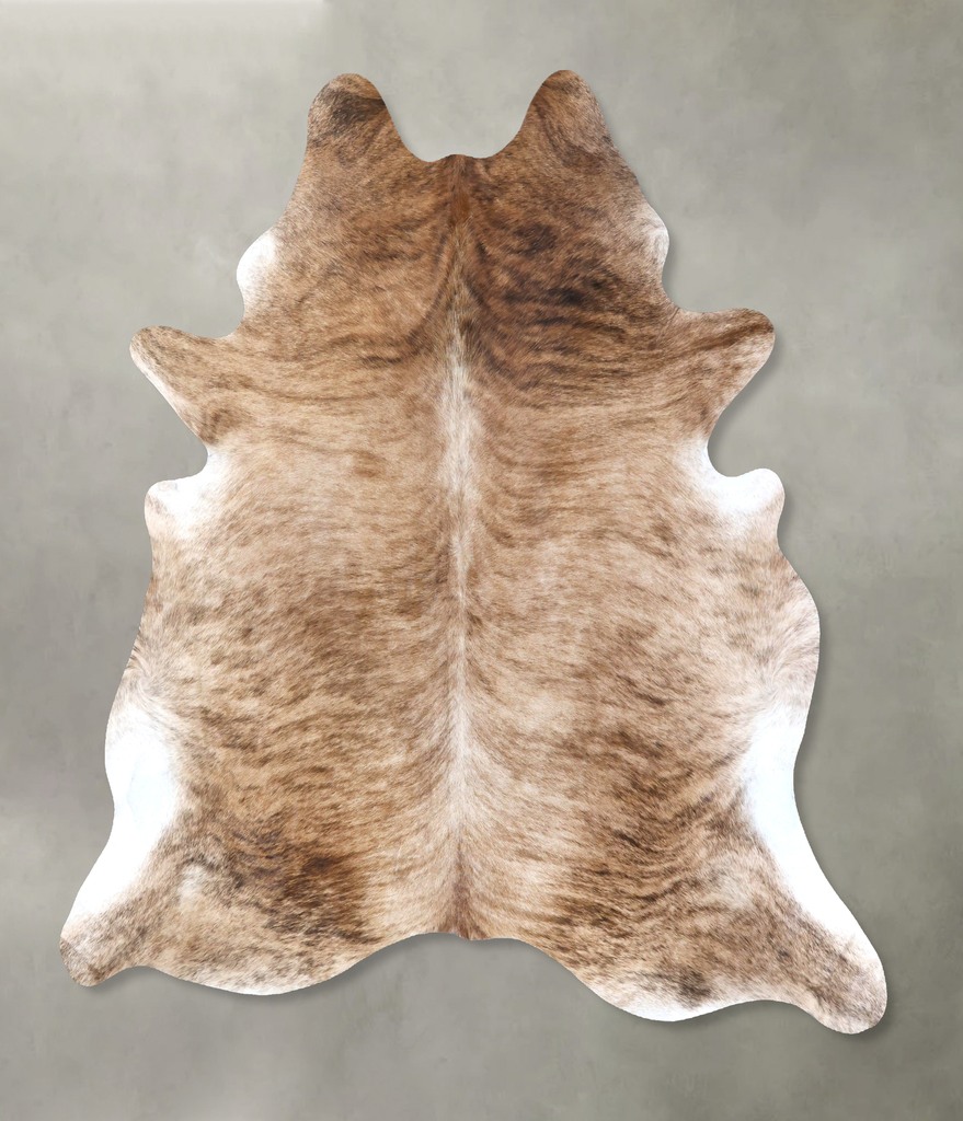 Light Brindle XX-Large Brazilian Cowhide Rug 8'0"H x 6'8"W #B19856 by Hudson Hides