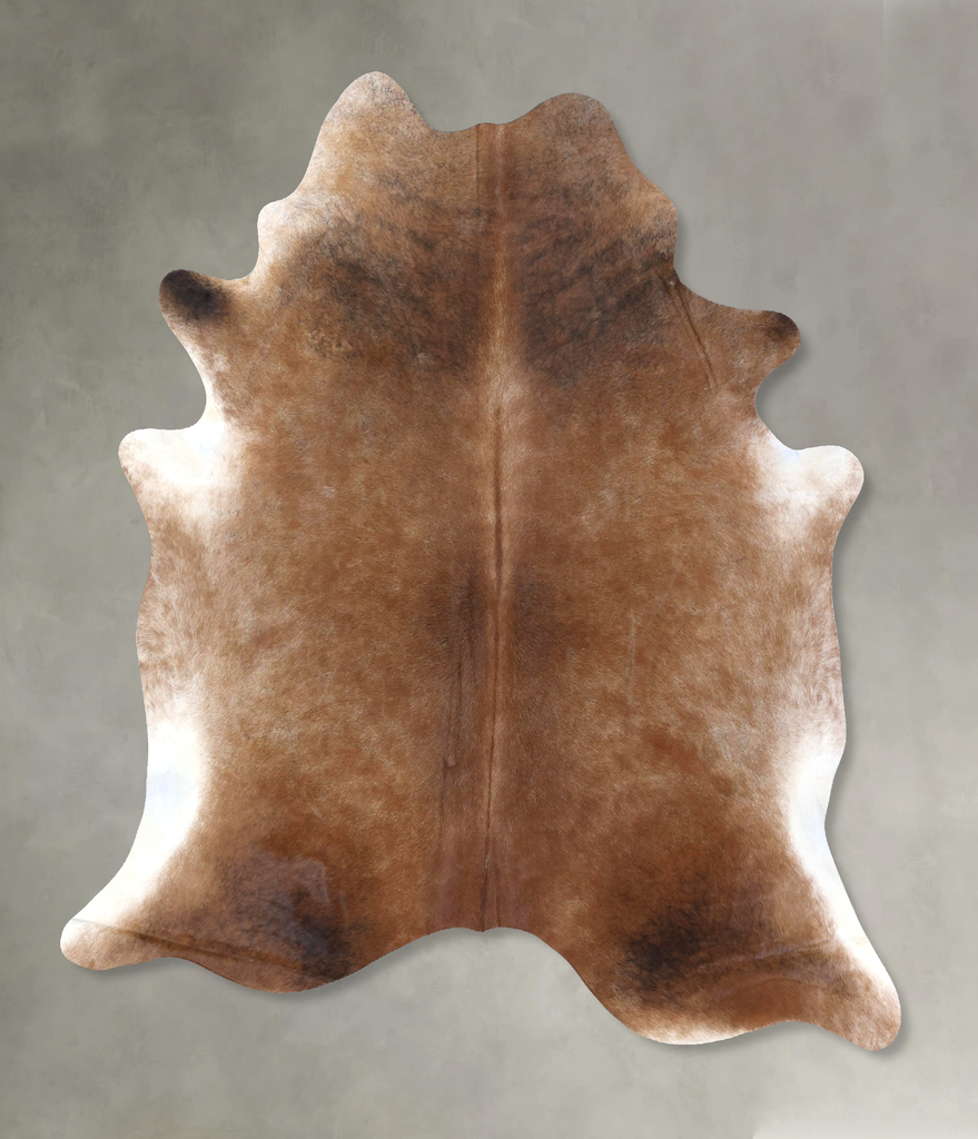Light Caramel X-Large Brazilian Cowhide Rug 7'6"H x 6'6"W #B19858 by Hudson Hides