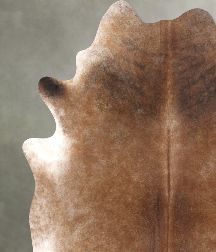 Light Caramel X-Large Brazilian Cowhide Rug 7'6"H x 6'6"W #B19858 by Hudson Hides