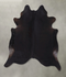 Solid Black XX-Large Brazilian Cowhide Rug 7'6