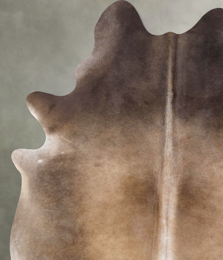 Grey with Beige XX-Large Brazilian Cowhide Rug 8'4"H x 6'1"W #B19870 by Hudson Hides