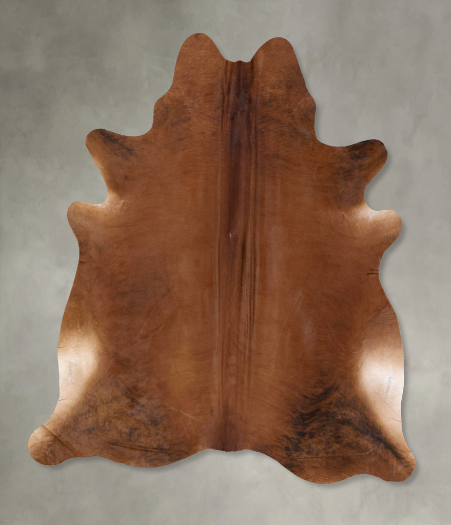 Medium Brindle XX-Large Brazilian Cowhide Rug 7'9"H x 7'3"W #B19872 by Hudson Hides