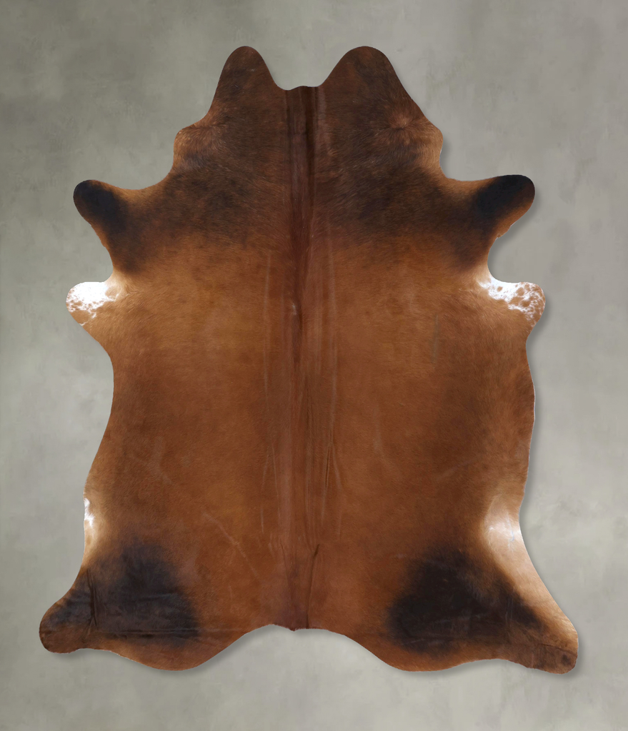 Warm Caramel XX-Large Brazilian Cowhide Rug 7'11"H x 6'11"W #B19873 by Hudson Hides