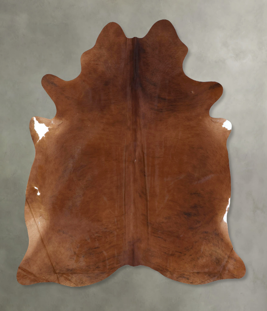 Medium Brindle X-Large Brazilian Cowhide Rug 7'4"H x 6'0"W #B19885 by Hudson Hides