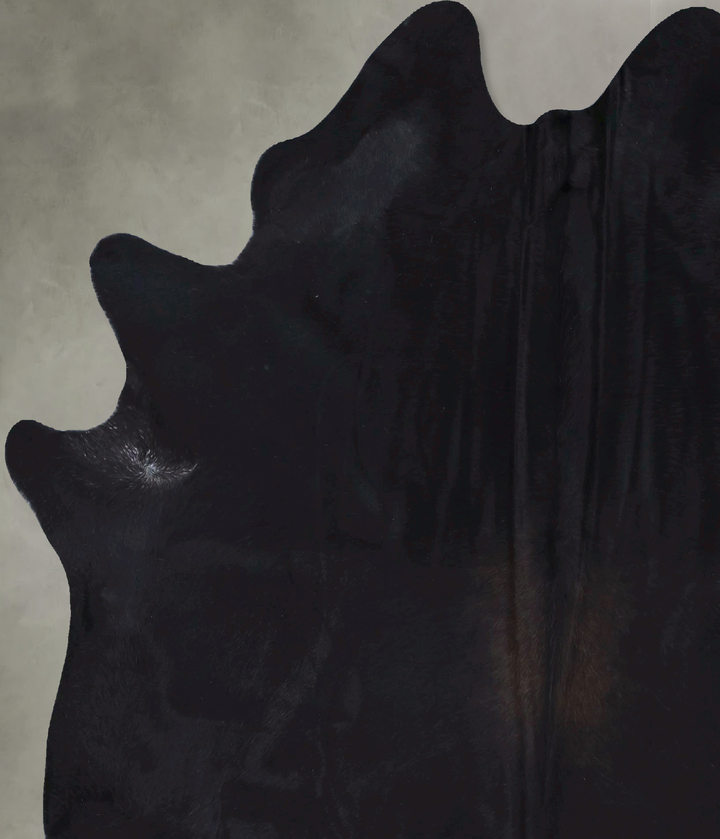 Solid Black XX-Large Brazilian Cowhide Rug 7'11"H x 6'5"W #B19887 by Hudson Hides