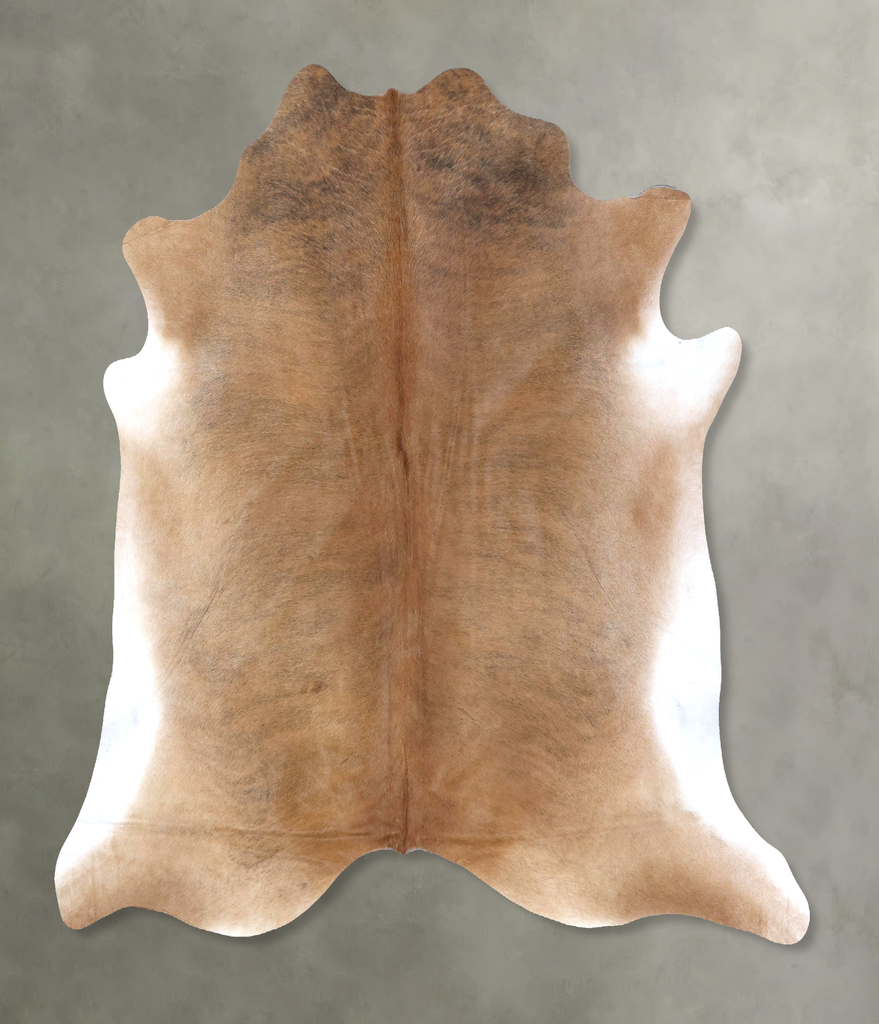 Light Caramel XX-Large Brazilian Cowhide Rug 7'0"H x 7'2"W #B19889 by Hudson Hides