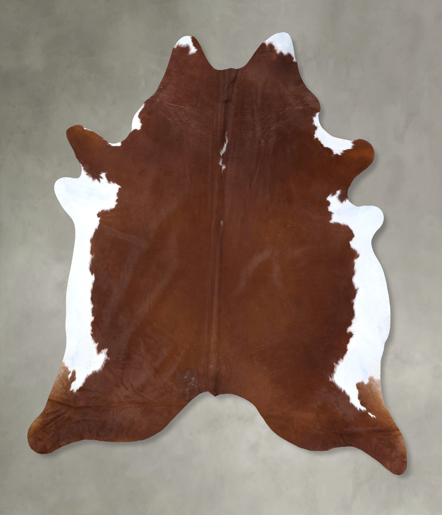 Brown and White Regular XX-Large Brazilian Cowhide Rug 8'6"H x 7'5"W #B19898 by Hudson Hides