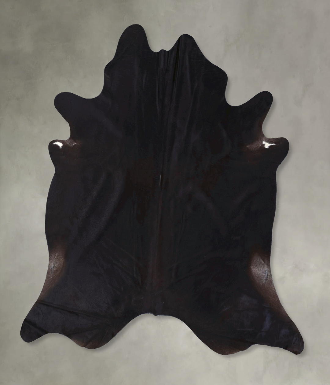 Solid Black XX-Large Brazilian Cowhide Rug 7'5"H x 7'4"W #B19902 by Hu