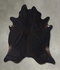 Solid Black XX-Large Brazilian Cowhide Rug 7'5