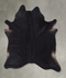 Solid Black XX-Large Brazilian Cowhide Rug 7'11