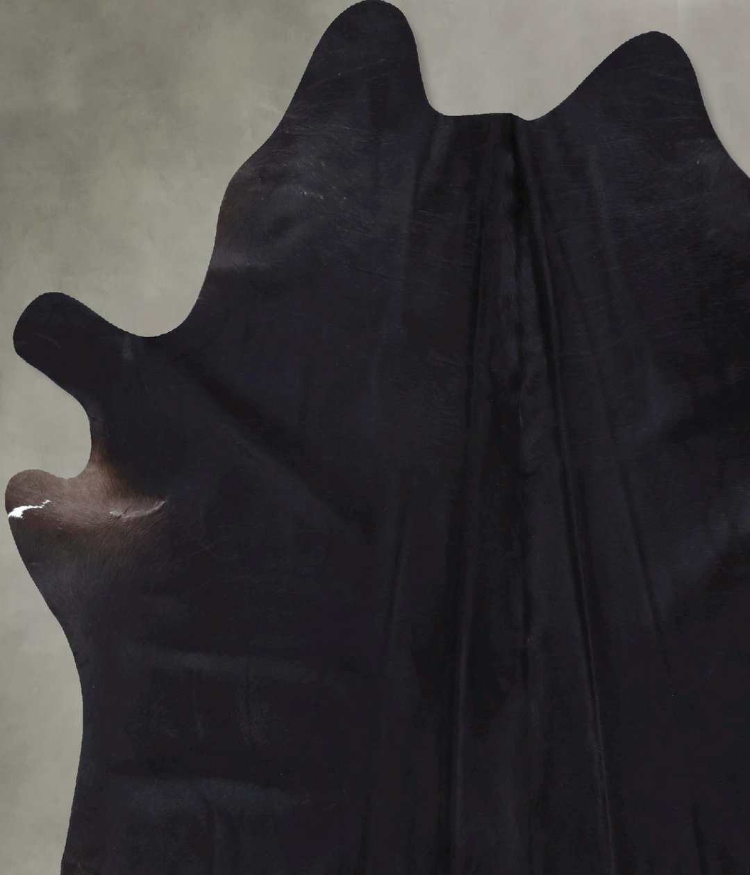 Solid Black XX-Large Brazilian Cowhide Rug 7'11"H x 6'7"W #B19906 by H