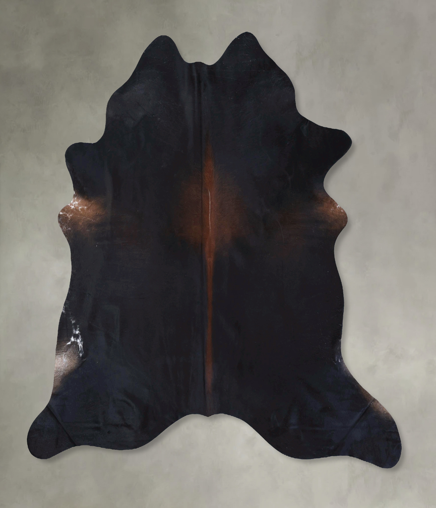 Chocolate XX-Large Brazilian Cowhide Rug 7'8"H x 6'9"W #B19907 by Hudson Hides