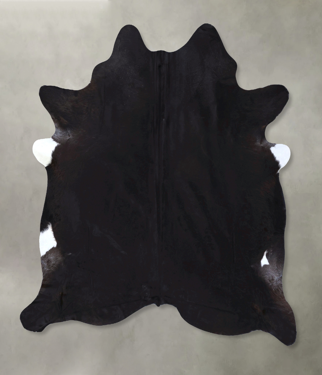 Solid Black XX-Large Brazilian Cowhide Rug 7'11"H x 6'10"W #B19919 by 