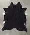 Solid Black XX-Large Brazilian Cowhide Rug 7'11