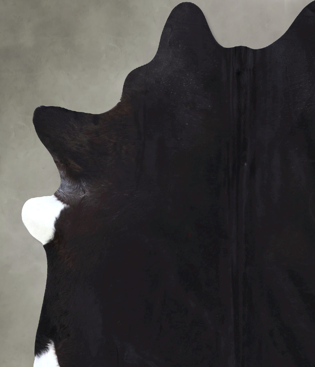 Solid Black XX-Large Brazilian Cowhide Rug 7'11"H x 6'10"W #B19919 by 