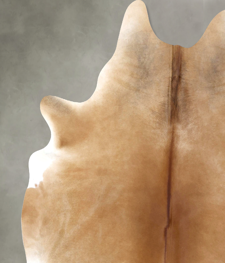 Beige XX-Large Brazilian Cowhide Rug 8'2"H x 7'0"W #B19928 by Hudson Hides