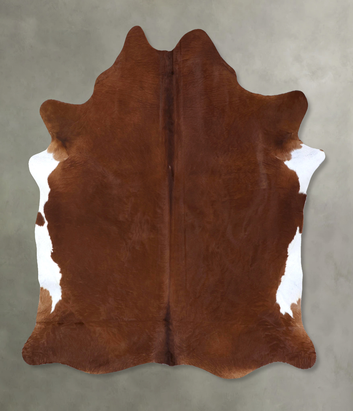 Solid Brown XX-Large Brazilian Cowhide Rug 8'1"H x 6'9"W #B19932 by Hudson Hides