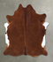 Solid Brown XX-Large Brazilian Cowhide Rug 8'1