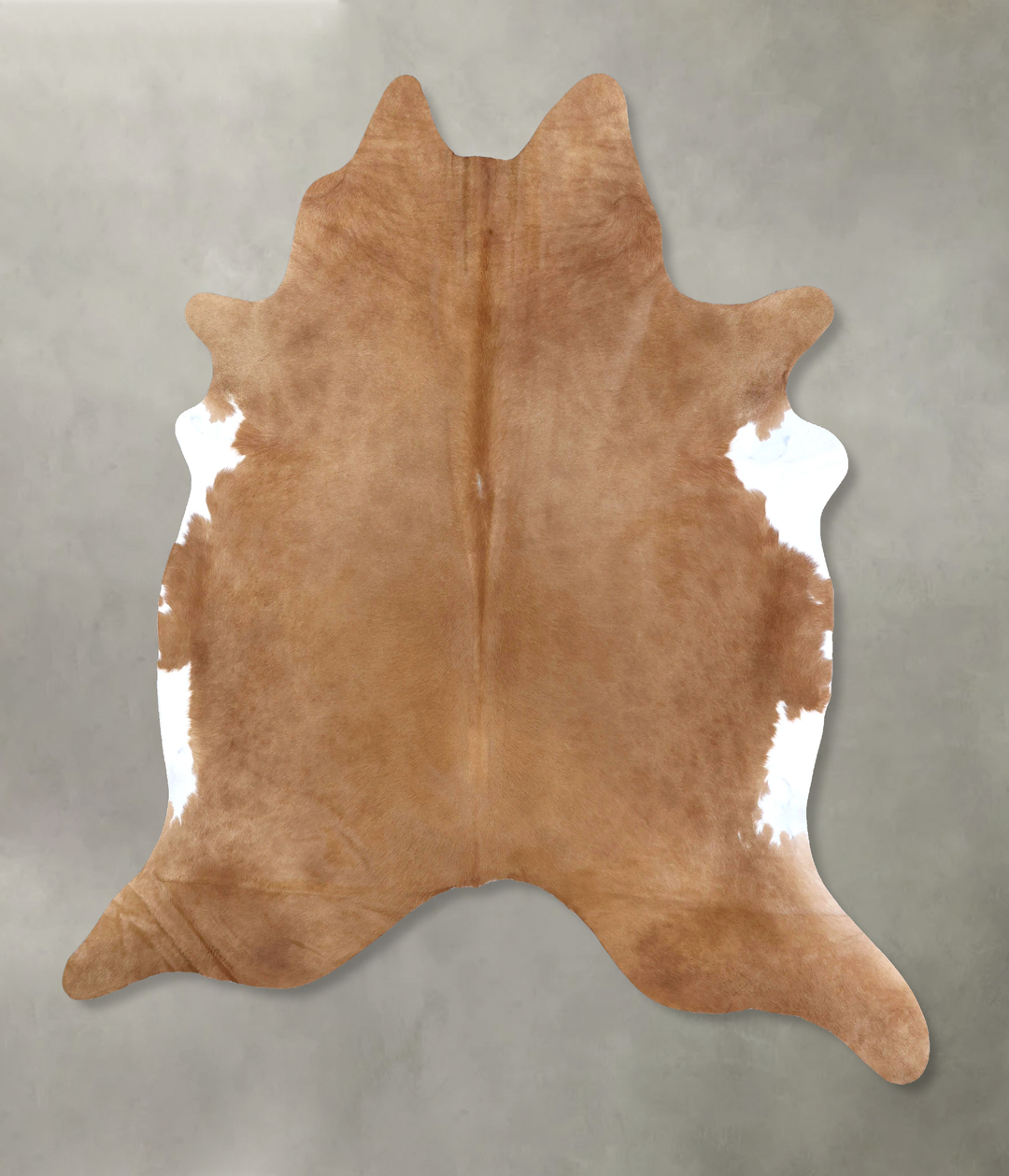 Beige XX-Large Brazilian Cowhide Rug 8'1"H x 7'1"W #B19939 by Hudson H