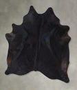 Solid Black XX-Large Brazilian Cowhide Rug 7'11"H x 6'4"W #B19943 by Hudson Hides