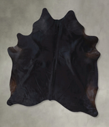 Solid Black XX-Large Brazilian Cowhide Rug 7'11"H x 6'4"W #B19943 by Hudson Hides