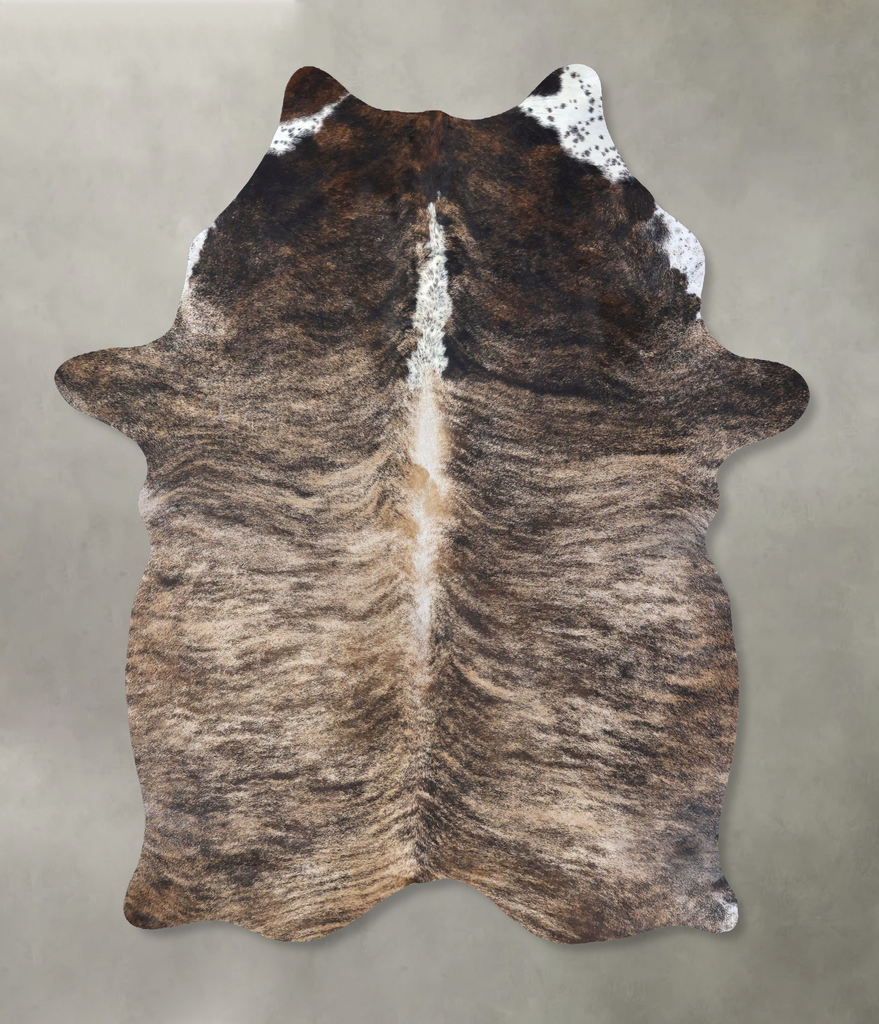 Dark Brindle X-Large Brazilian Cowhide Rug 7'8"H x 6'0"W #B19944 by Hudson Hides