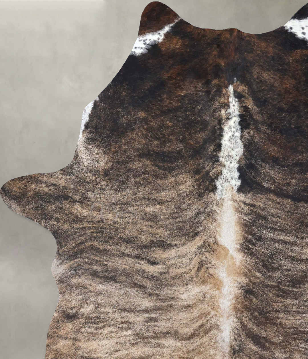 Dark Brindle X-Large Brazilian Cowhide Rug 7'8"H x 6'0"W #B19944 by Hu