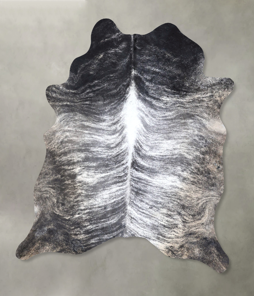 Grey Brindle XX-Large Brazilian Cowhide Rug 8'0"H x 6'5"W #B19945 by Hudson Hides