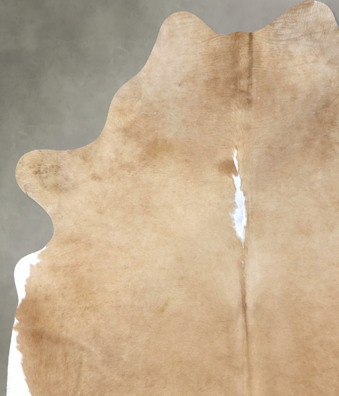 Beige X-Large Brazilian Cowhide Rug 7'5"H x 5'10"W #B19956 by Hudson H