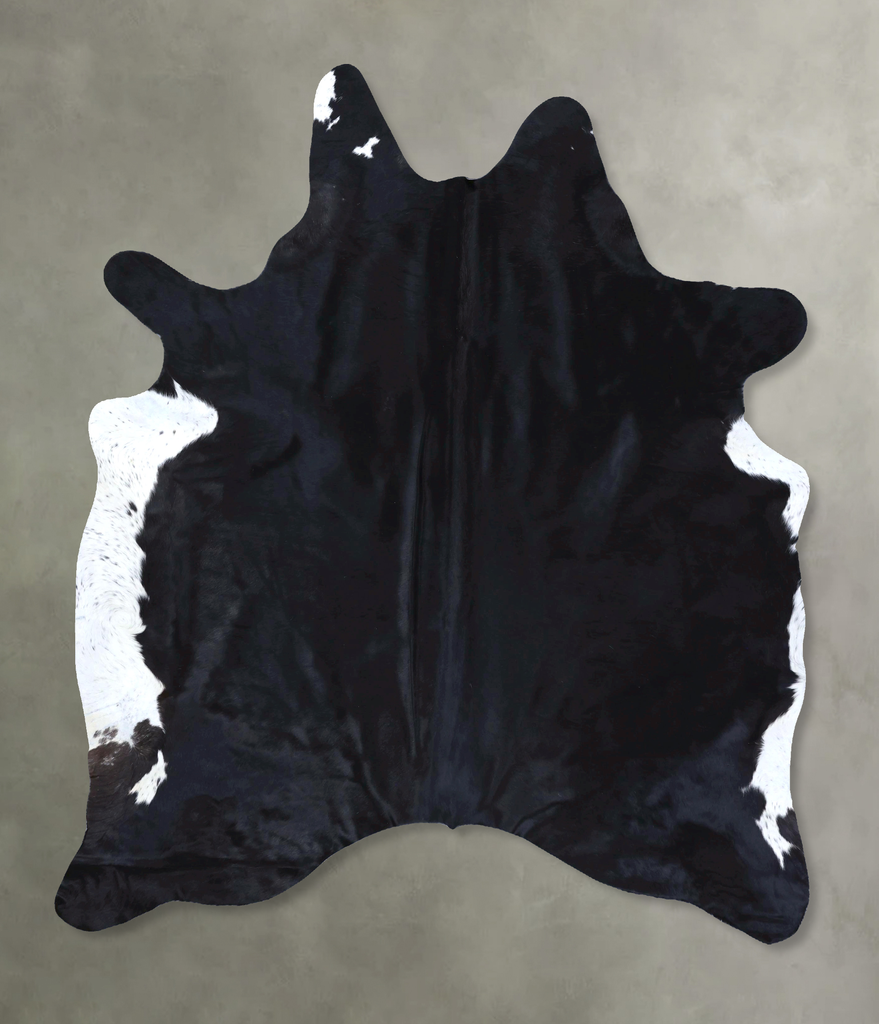 Black and White X-Large Brazilian Cowhide Rug 7'10"H x 6'4"W #B19957 by Hudson Hides
