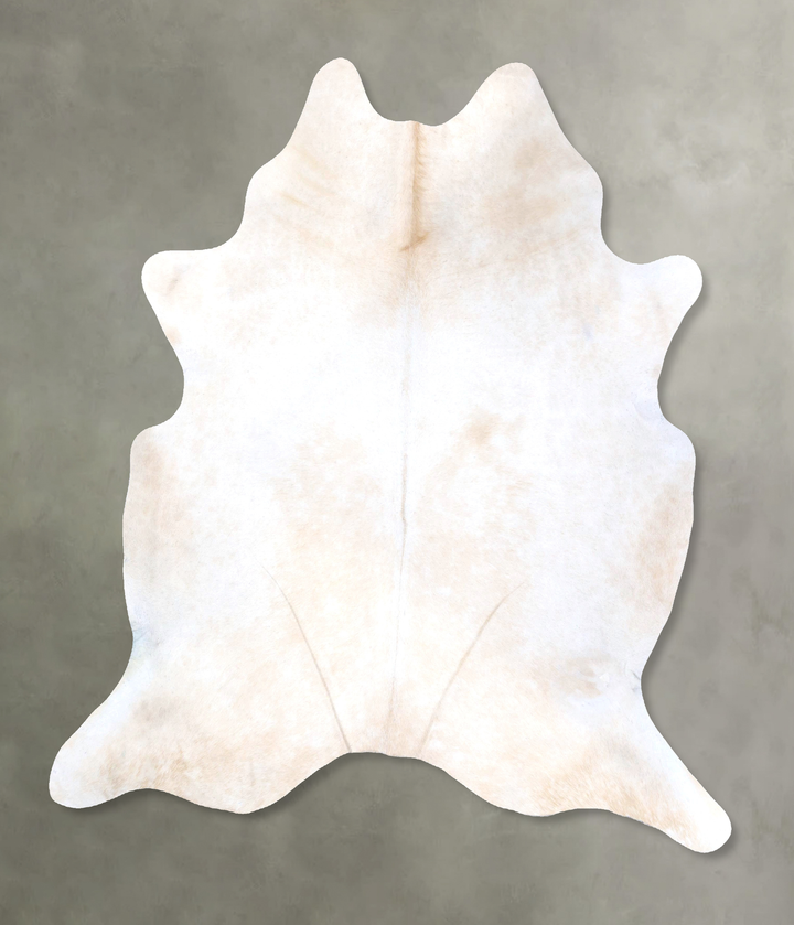 Ivory with Beige XX-Large Brazilian Cowhide Rug 7'9"H x 6'10"W #B19958 by Hudson Hides
