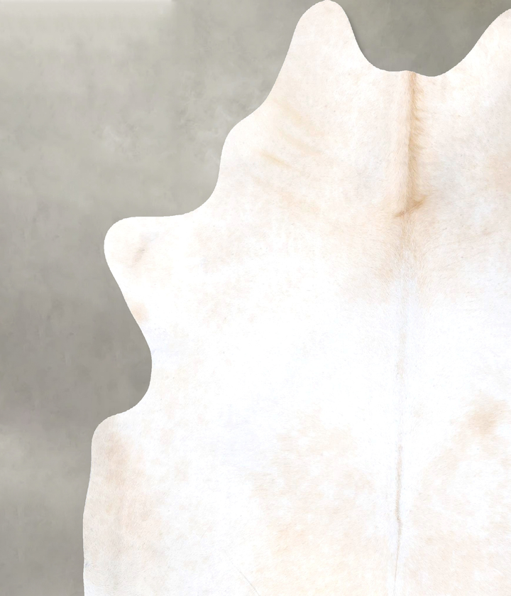Ivory with Beige XX-Large Brazilian Cowhide Rug 7'9"H x 6'10"W #B19958 by Hudson Hides