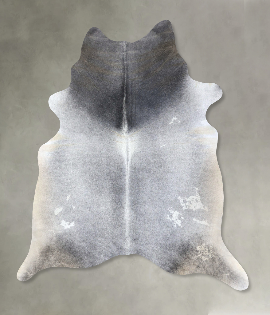 Medium Grey XX-Large Brazilian Cowhide Rug 7'8"H x 6'8"W #B19960 by Hudson Hides