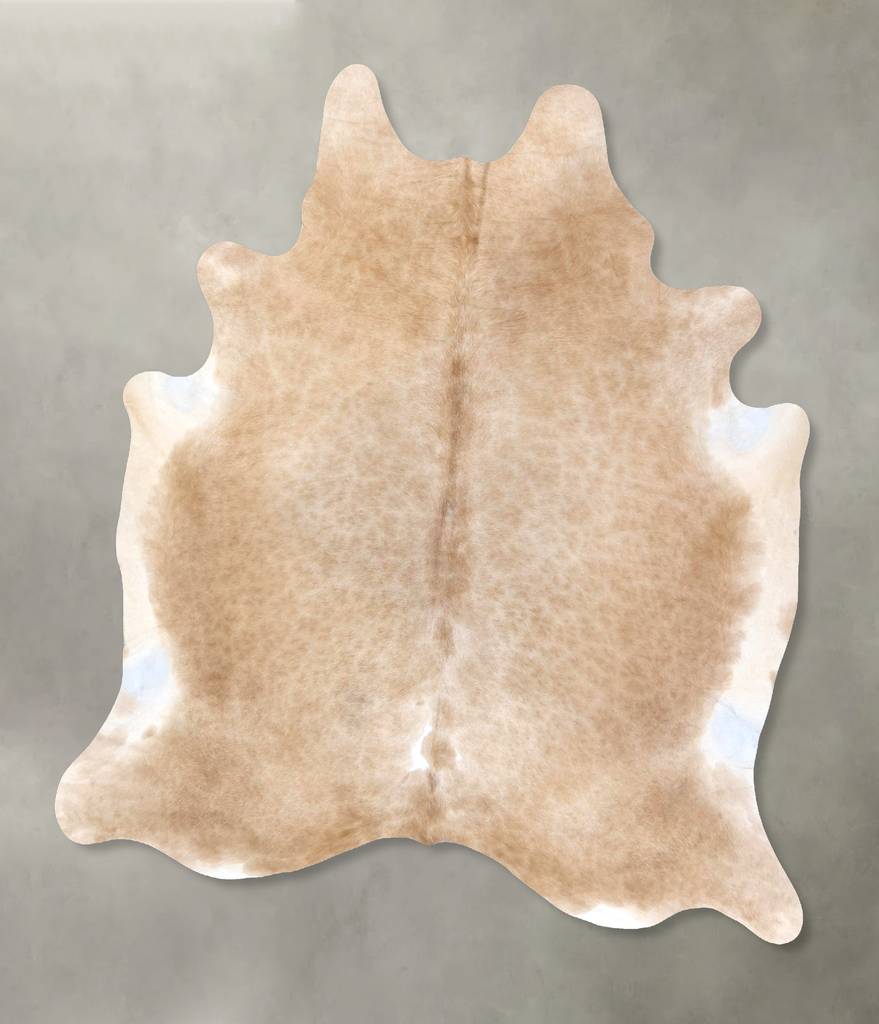 Beige XX-Large Brazilian Cowhide Rug 7'11"H x 6'6"W #B19968 by Hudson Hides